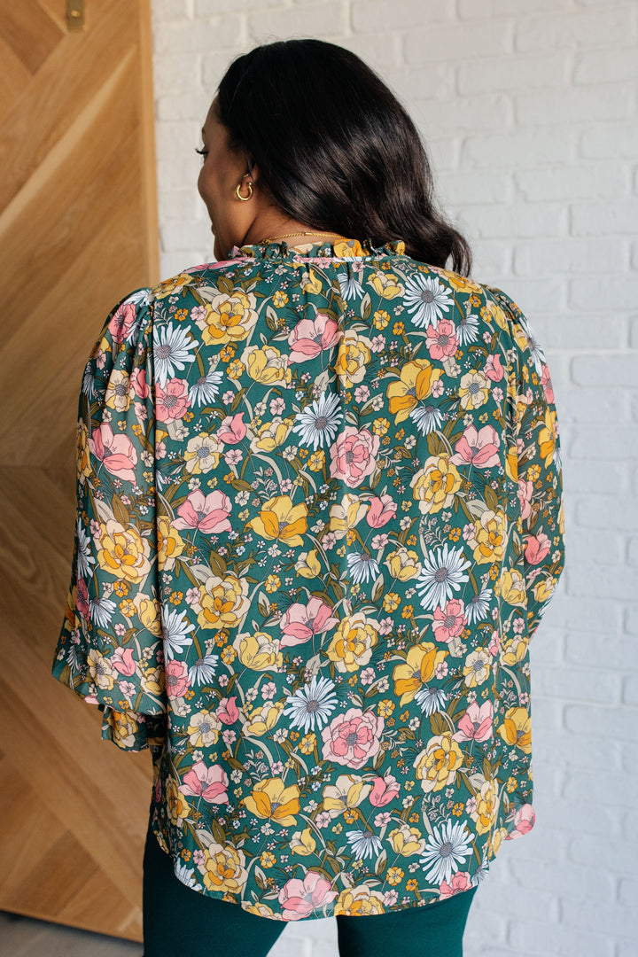 Ideal Ideas Floral Blouse-110 Long Sleeve Tops-Inspired by Justeen-Women's Clothing Boutique