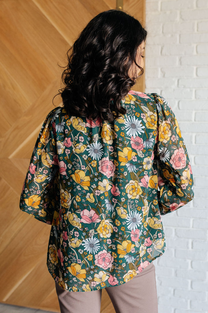 Ideal Ideas Floral Blouse-110 Long Sleeve Tops-Inspired by Justeen-Women's Clothing Boutique