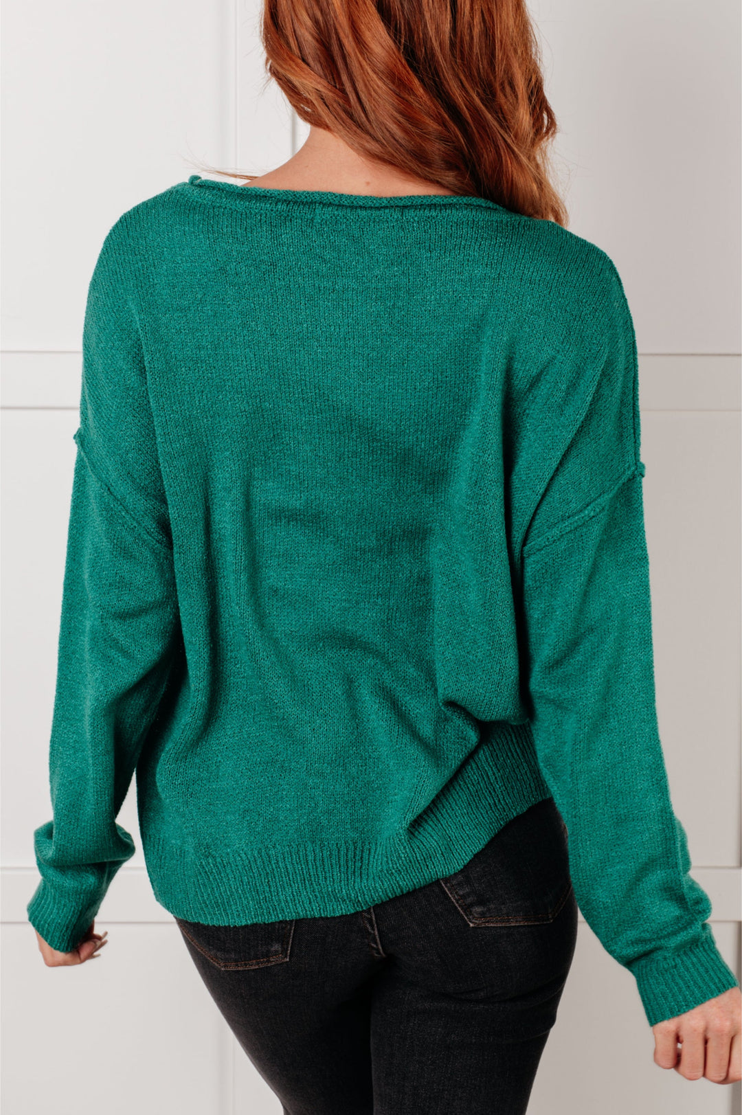 In Stitches Drop Shoulder Sweater-Sweaters/Sweatshirts-Inspired by Justeen-Women's Clothing Boutique