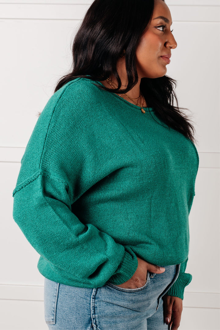 In Stitches Drop Shoulder Sweater-Sweaters/Sweatshirts-Inspired by Justeen-Women's Clothing Boutique