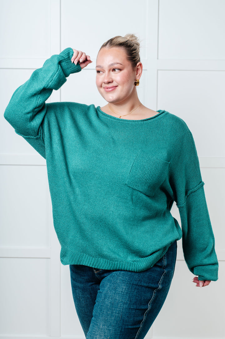 In Stitches Drop Shoulder Sweater-Sweaters/Sweatshirts-Inspired by Justeen-Women's Clothing Boutique