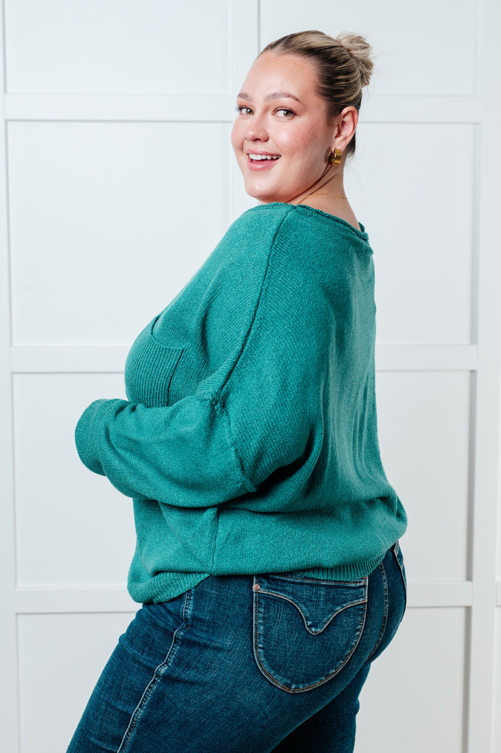 In Stitches Drop Shoulder Sweater-Sweaters/Sweatshirts-Inspired by Justeen-Women's Clothing Boutique