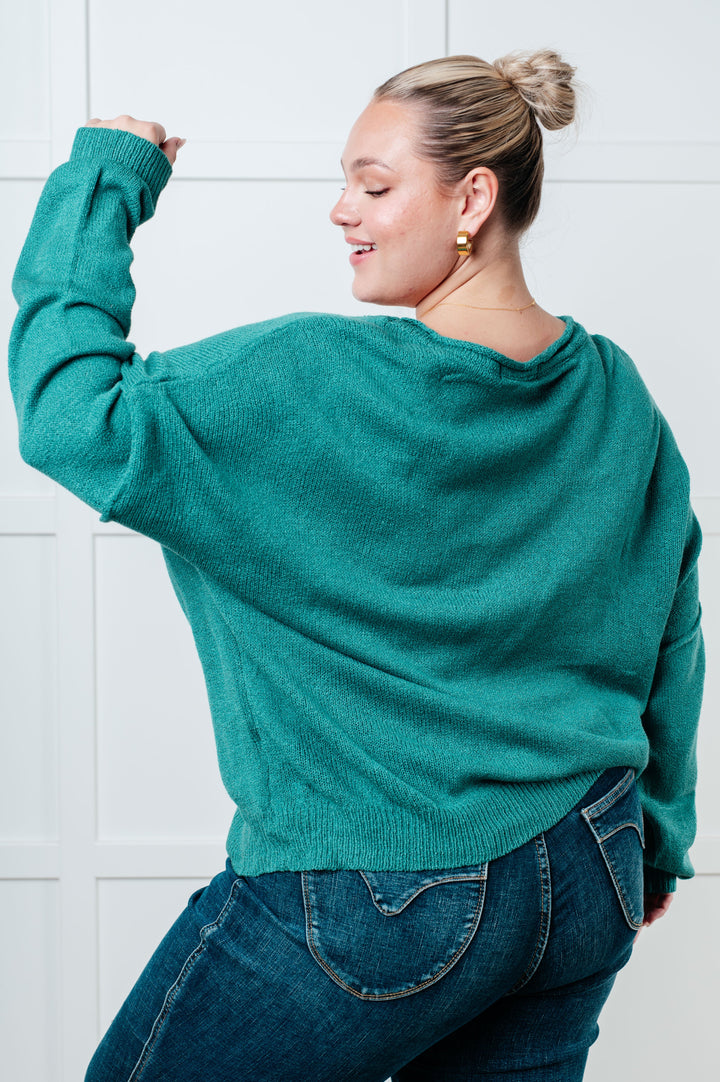 In Stitches Drop Shoulder Sweater-Sweaters/Sweatshirts-Inspired by Justeen-Women's Clothing Boutique