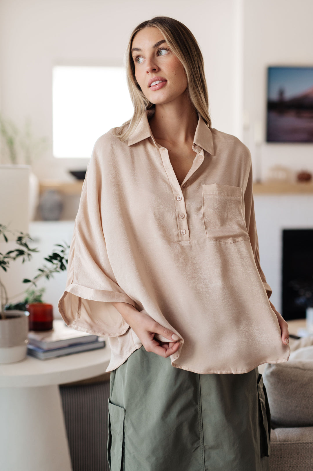 In Your Thoughts Oversized Dolman Sleeve Top in Champagne-110 Long Sleeve Tops-Inspired by Justeen-Women's Clothing Boutique