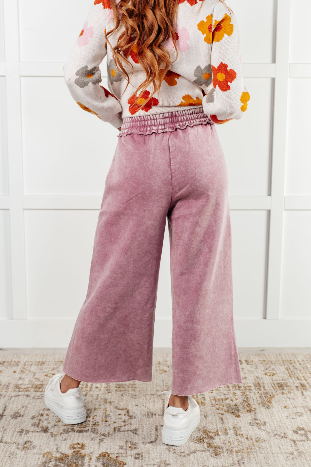 In or Out Wide Leg Cropped Pants in Light Rose-Pants-Inspired by Justeen-Women's Clothing Boutique