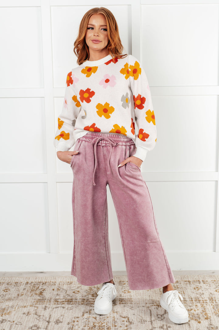 In or Out Wide Leg Cropped Pants in Light Rose-Pants-Inspired by Justeen-Women's Clothing Boutique