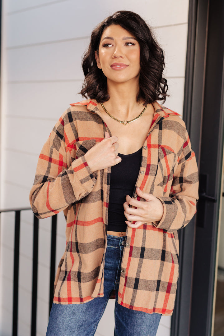 Is It Really Oversized Plaid Button Up-110 Long Sleeve Tops-Inspired by Justeen-Women's Clothing Boutique