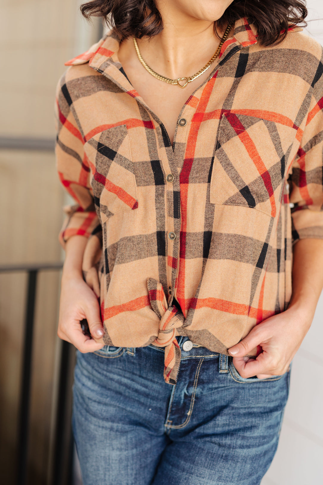 Is It Really Oversized Plaid Button Up-110 Long Sleeve Tops-Inspired by Justeen-Women's Clothing Boutique