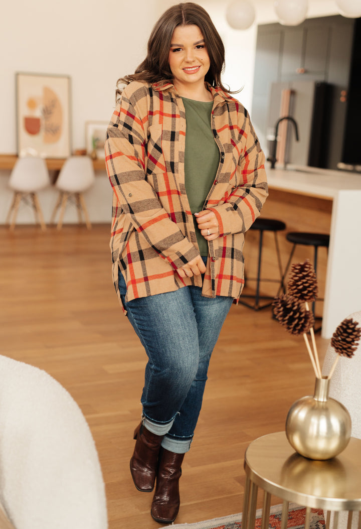 Is It Really Oversized Plaid Button Up-110 Long Sleeve Tops-Inspired by Justeen-Women's Clothing Boutique