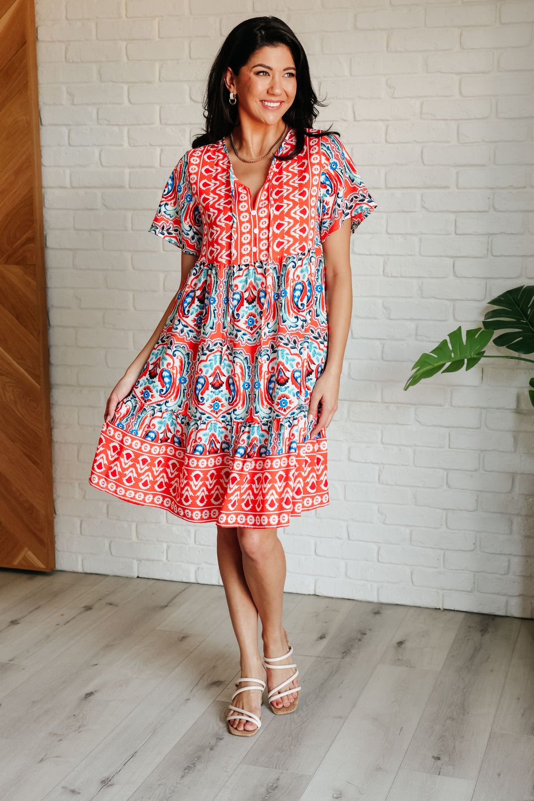 Journey On Mixed Print Dress-Dresses-Inspired by Justeen-Women's Clothing Boutique