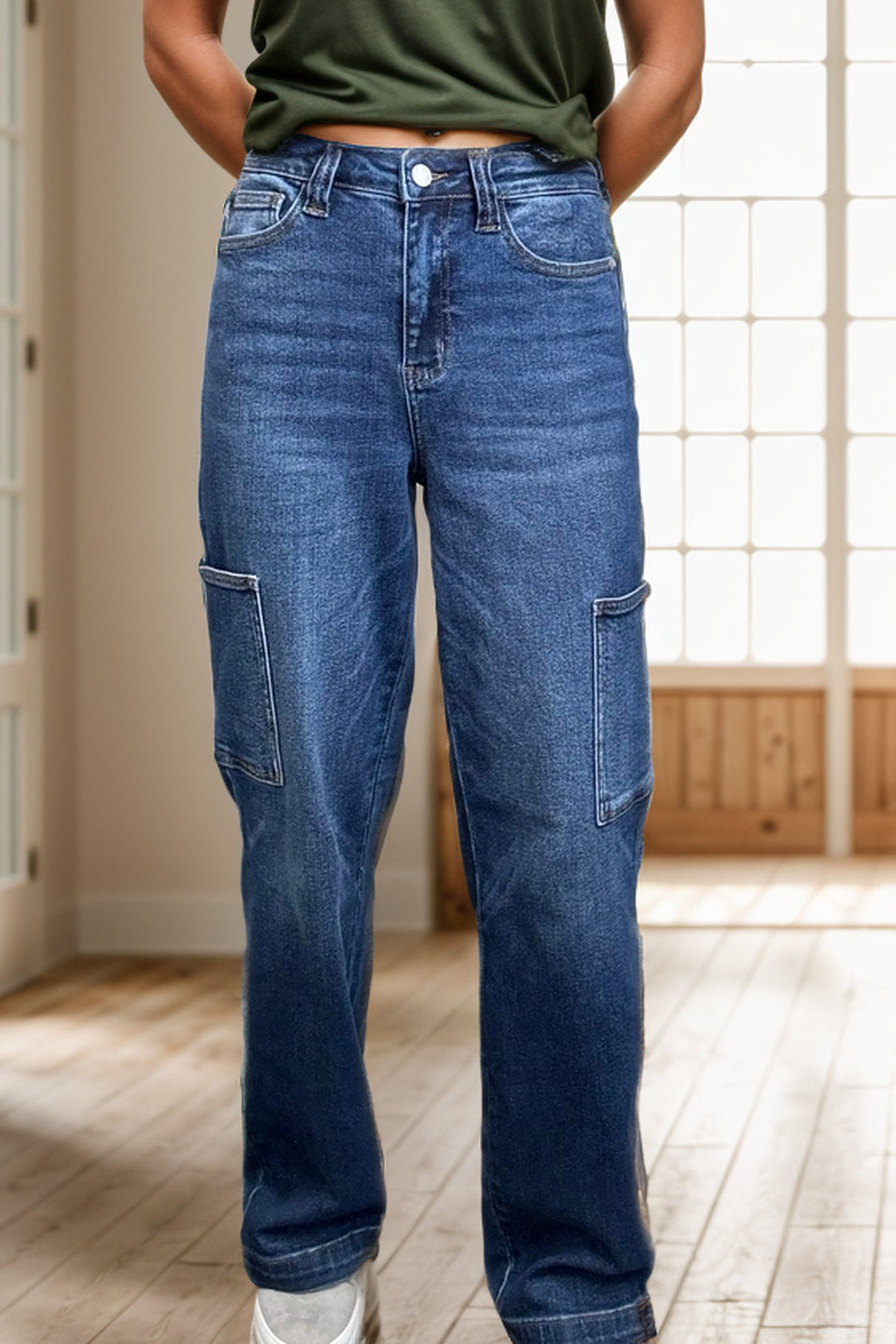 Judy Blue Cargo Jeans-Denim-Inspired by Justeen-Women's Clothing Boutique