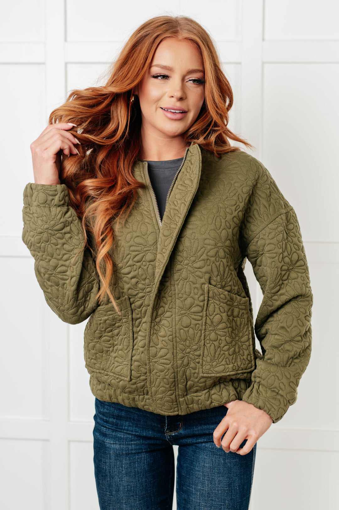 Jungle Explorer Quilted Zip Up Jacket-Outerwear-Inspired by Justeen-Women's Clothing Boutique