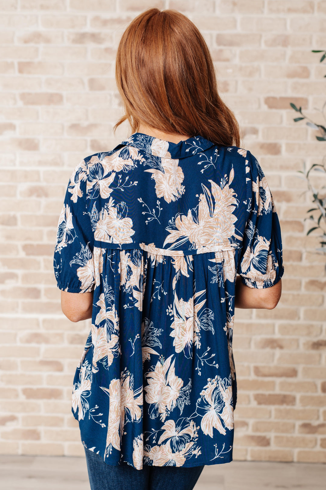 Just Coasting Floral Blouse-Short Sleeve Tops-Inspired by Justeen-Women's Clothing Boutique