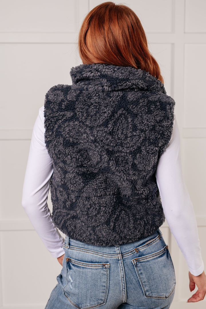 Just One More Layer Paisley Sherpa Print Vest-Outerwear-Inspired by Justeen-Women's Clothing Boutique