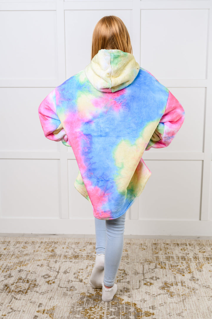 Kids Oversized Hoodie Blanket in Rainbow-Sweaters/Sweatshirts-Inspired by Justeen-Women's Clothing Boutique