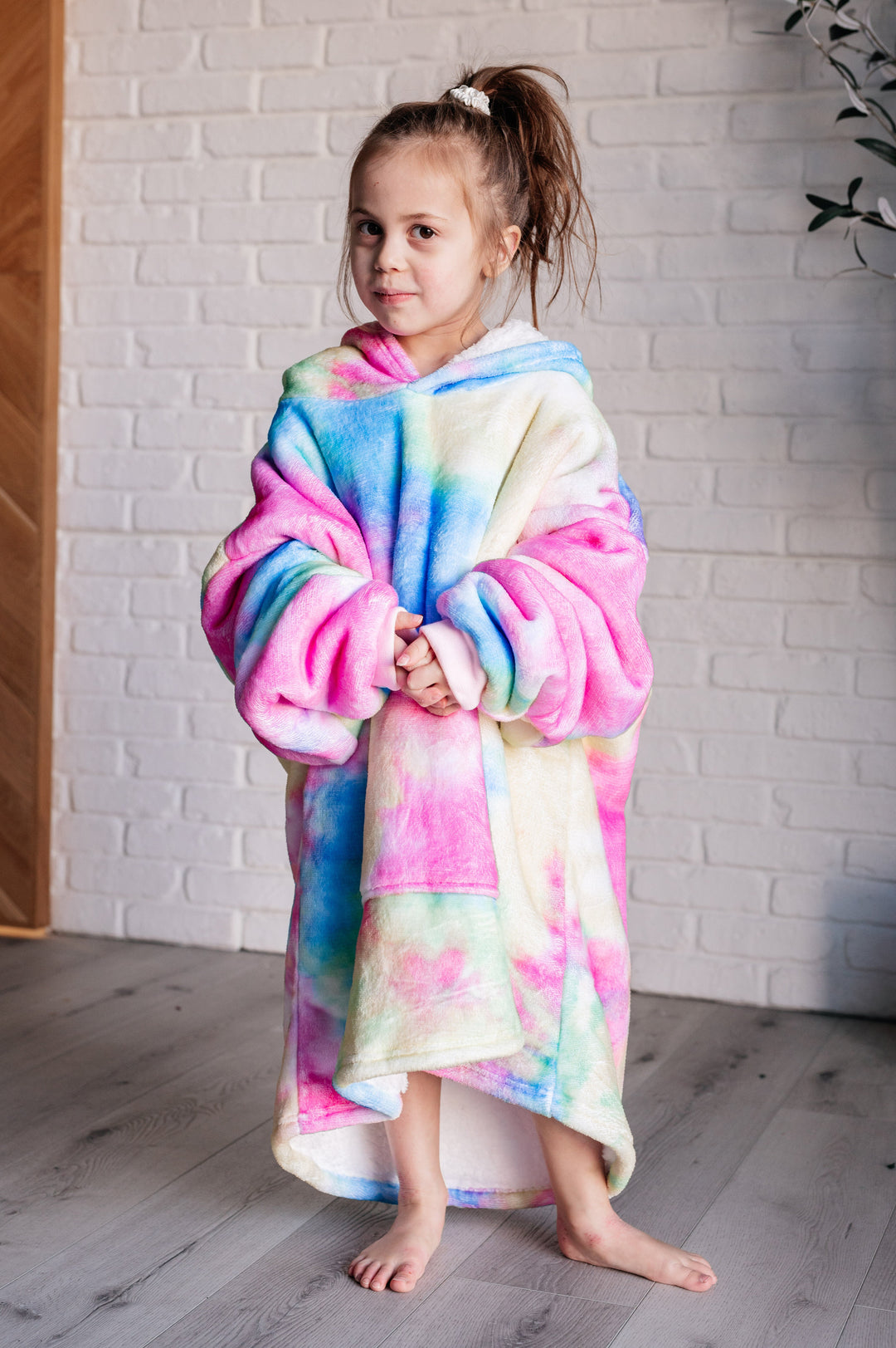 Kids Oversized Hoodie Blanket in Rainbow-Sweaters/Sweatshirts-Inspired by Justeen-Women's Clothing Boutique