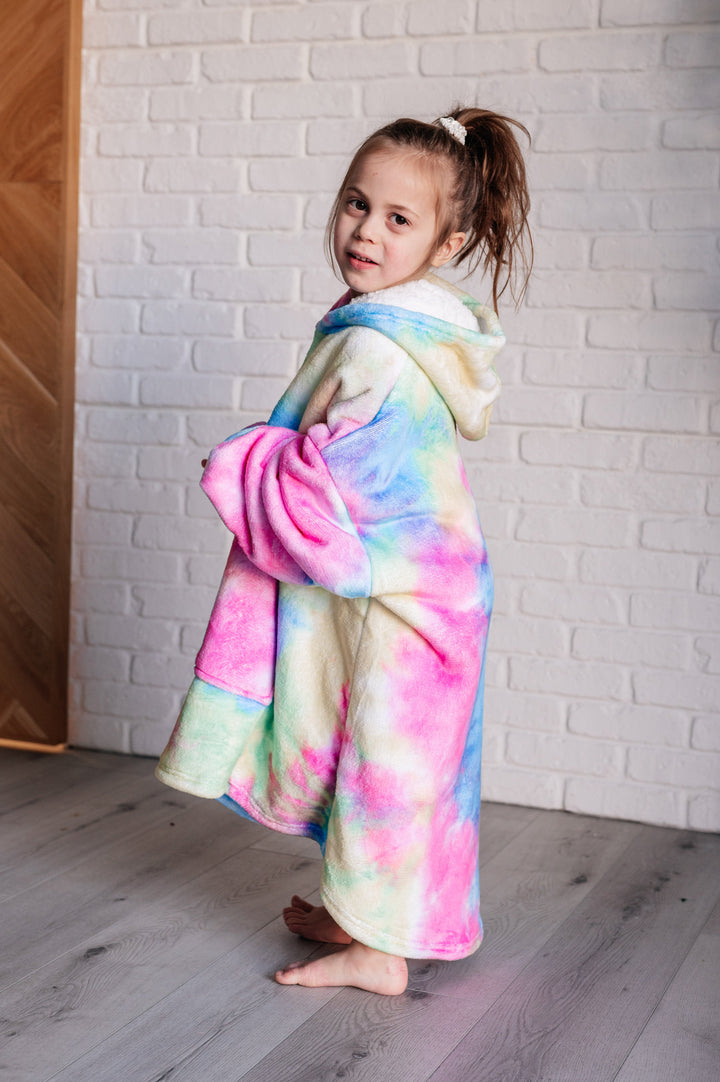 Kids Oversized Hoodie Blanket in Rainbow-Sweaters/Sweatshirts-Inspired by Justeen-Women's Clothing Boutique