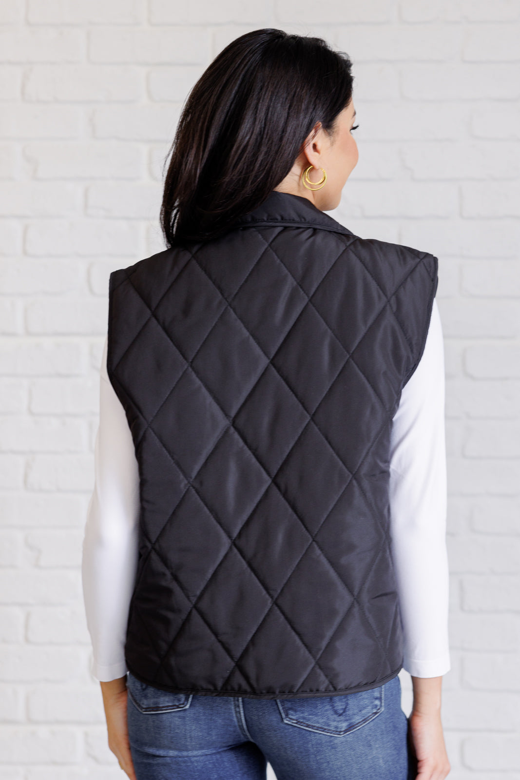 Layering Queen Quilted Puffer Vest in Black-Outerwear-Inspired by Justeen-Women's Clothing Boutique