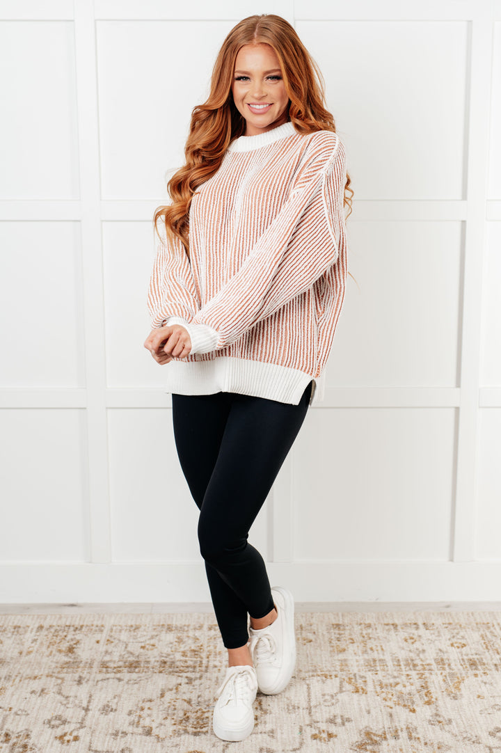 Least High Maintenance Contrast Trim Sweater-Sweaters/Sweatshirts-Inspired by Justeen-Women's Clothing Boutique