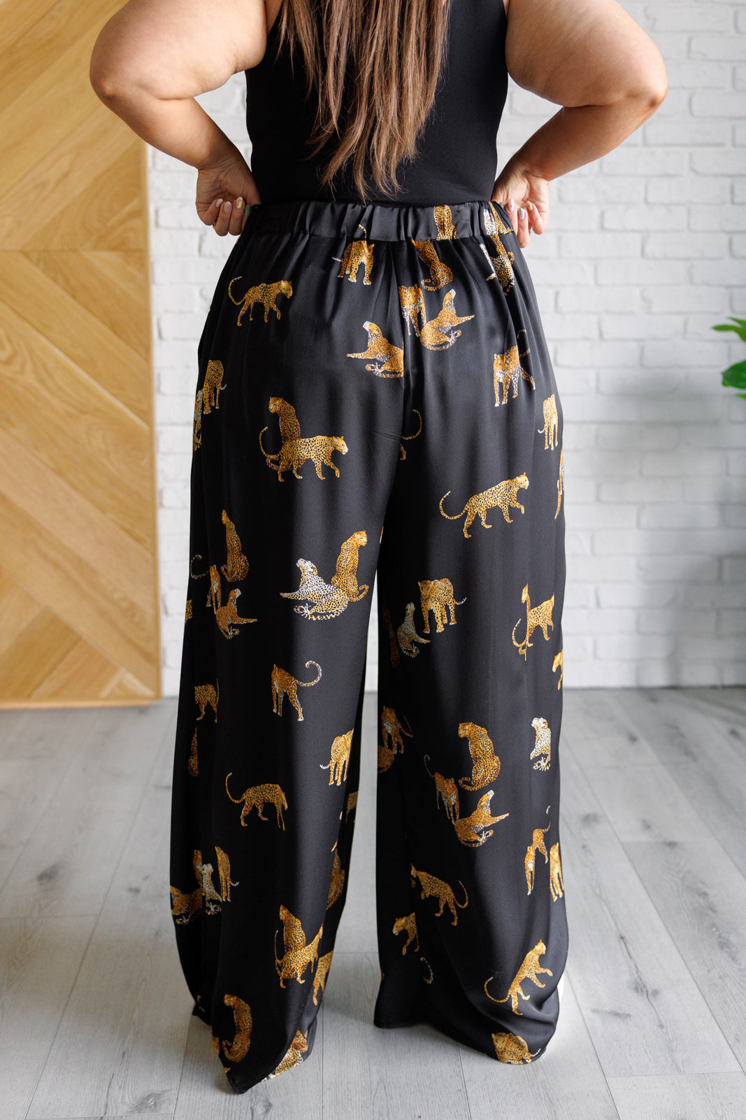 Legendary in Leopard Satin Wide Leg Pants-Pants-Inspired by Justeen-Women's Clothing Boutique