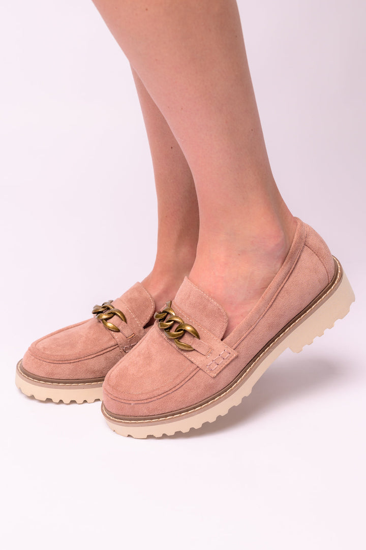 Literally Loafers in Blush Faux Suede-Shoes-Inspired by Justeen-Women's Clothing Boutique