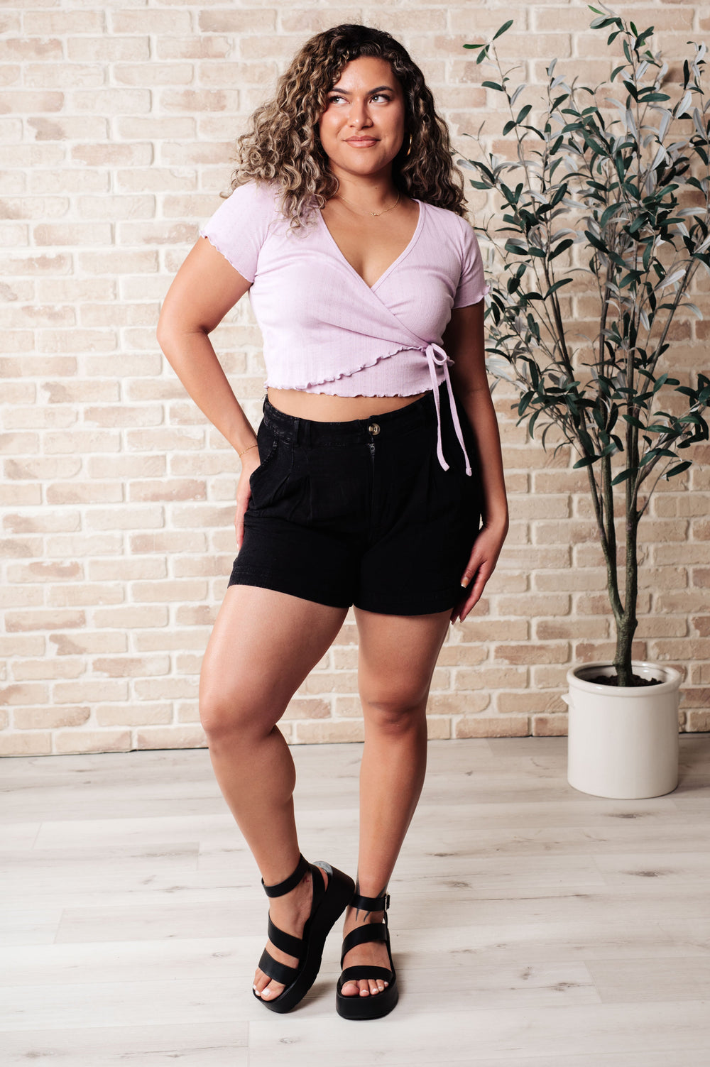 Mind Over Matter Pleated Shorts in Black-Shorts-Inspired by Justeen-Women's Clothing Boutique