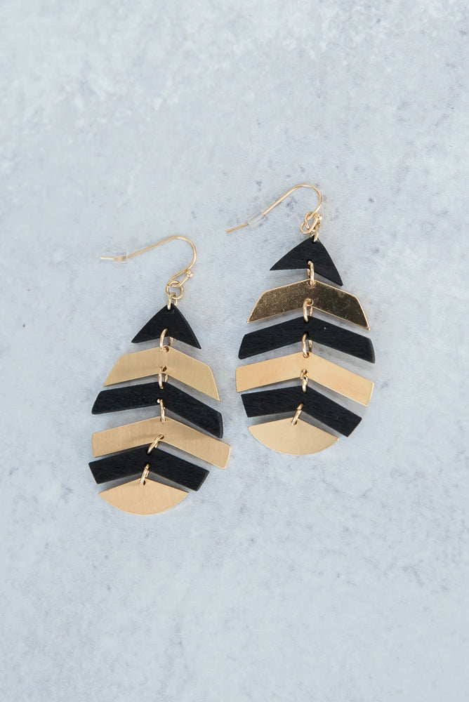 Here All Along Black Earrings-Urbanista-Inspired by Justeen-Women's Clothing Boutique