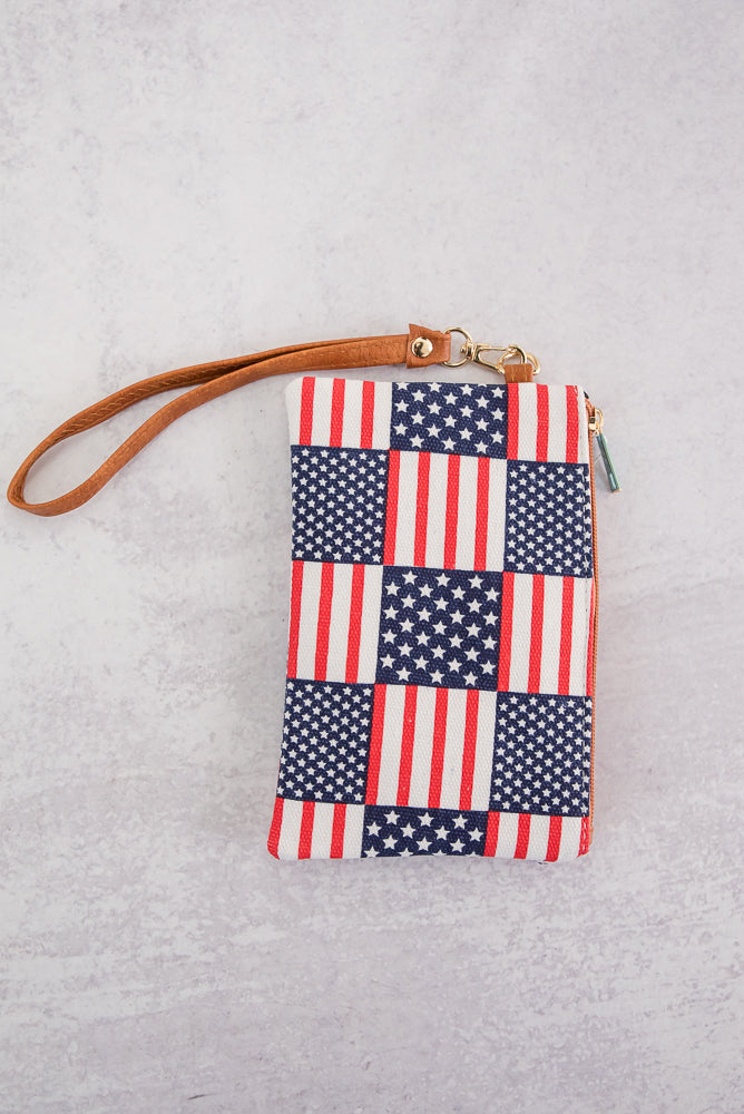 Stars & Stripes Wristlet-Urbanista-Inspired by Justeen-Women's Clothing Boutique