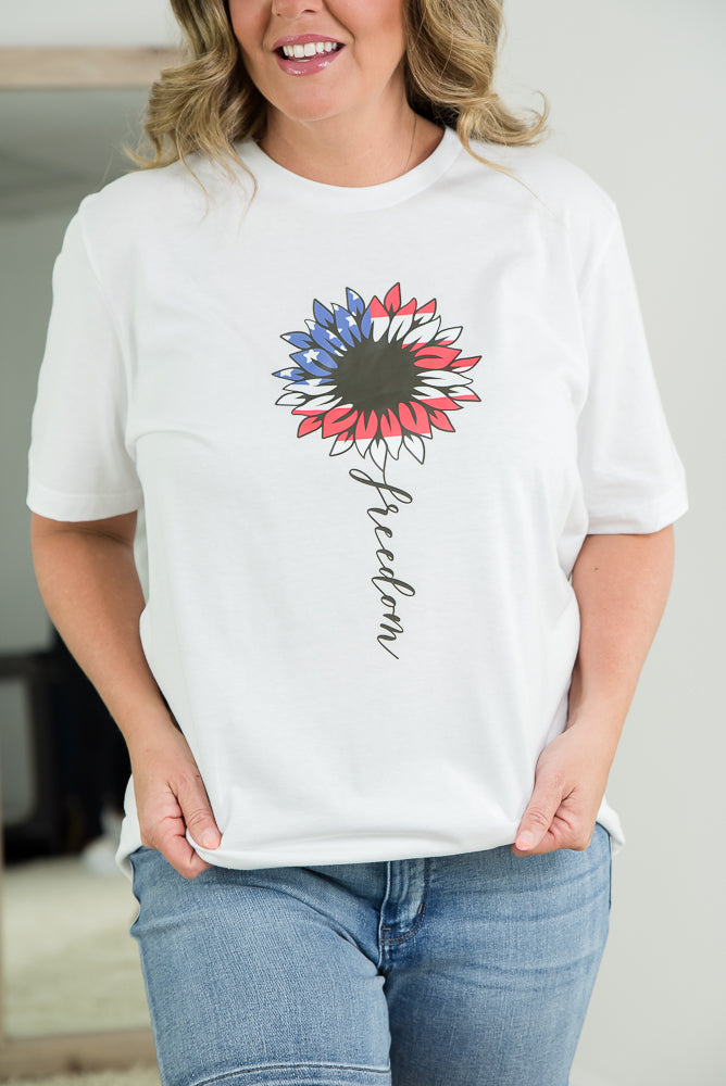 Freedom Sunflower Tee-BT Graphic Tee-Inspired by Justeen-Women's Clothing Boutique