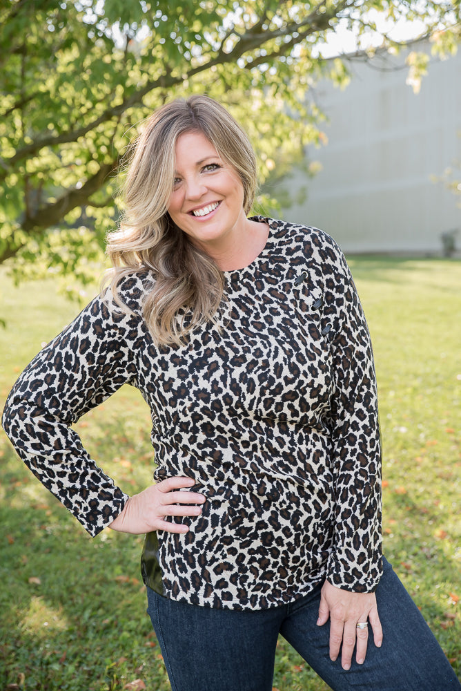 Southern Nights Top in Leopard-YFW-Inspired by Justeen-Women's Clothing Boutique