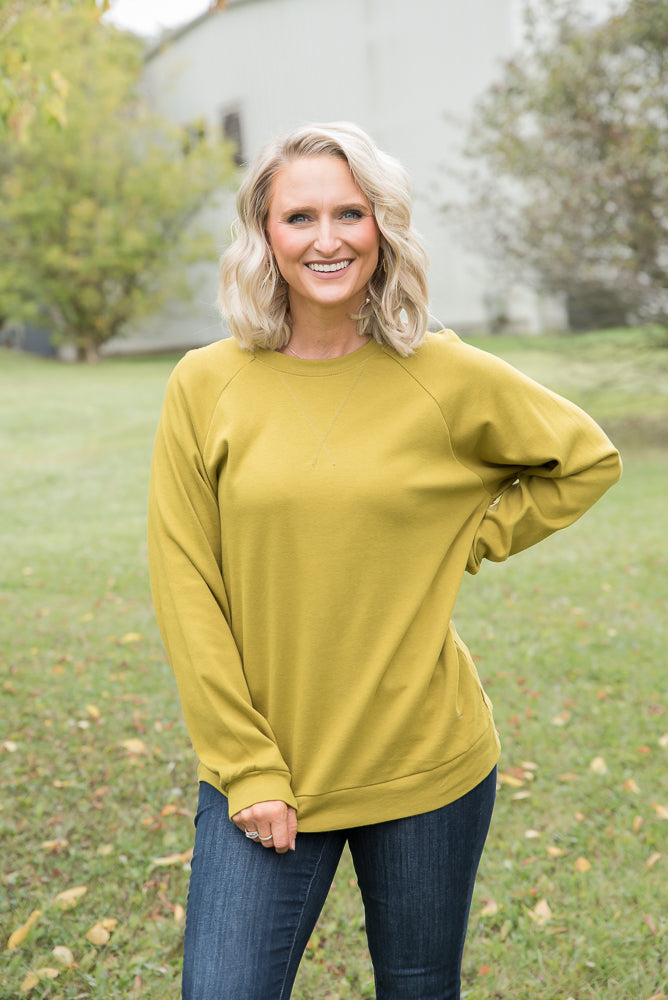 Make it Right Pullover in Olive Mustard-Zenana-Inspired by Justeen-Women's Clothing Boutique in Chicago, Illinois