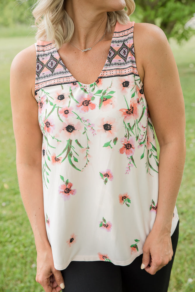 Good Day Sunshine Sleeveless Top-White Birch-Inspired by Justeen-Women's Clothing Boutique