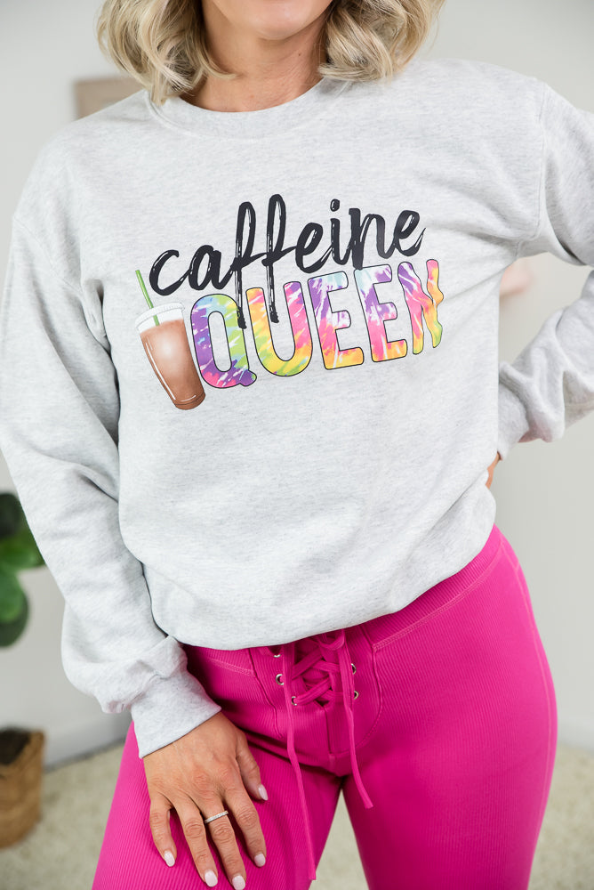 Caffeine Queen Crewneck-BT Graphic Tee-Inspired by Justeen-Women's Clothing Boutique