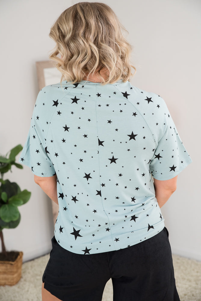 Into the Stars Top in Green-Zenana-Inspired by Justeen-Women's Clothing Boutique