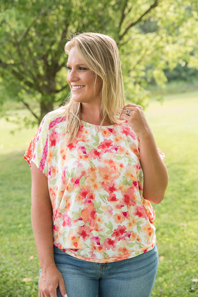 Bright Eyed Floral Top-White Birch-Inspired by Justeen-Women's Clothing Boutique