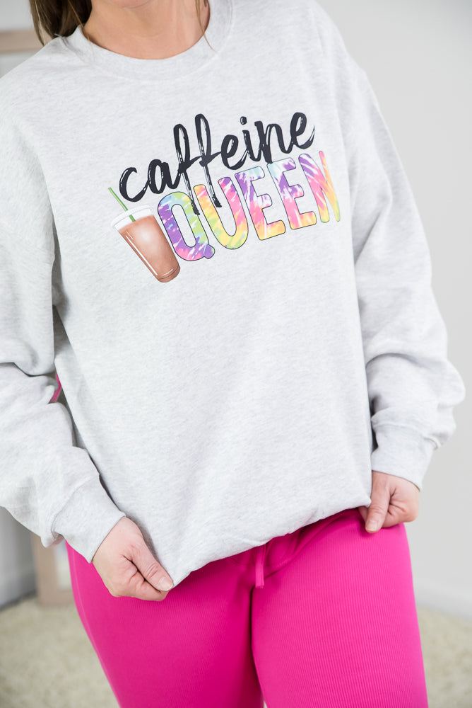 Caffeine Queen Crewneck-BT Graphic Tee-Inspired by Justeen-Women's Clothing Boutique