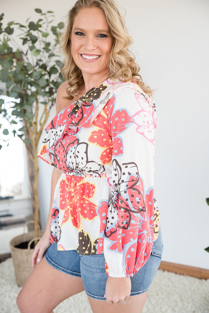 Wild Flower Top-Andre by Unit-Inspired by Justeen-Women's Clothing Boutique