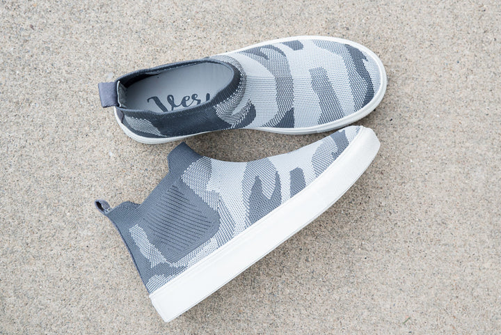 Bess Sneakers in Gray Camo-Very G-Inspired by Justeen-Women's Clothing Boutique