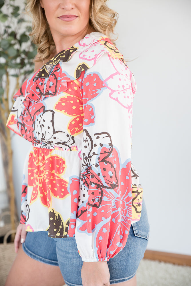 Wild Flower Top-Andre by Unit-Inspired by Justeen-Women's Clothing Boutique