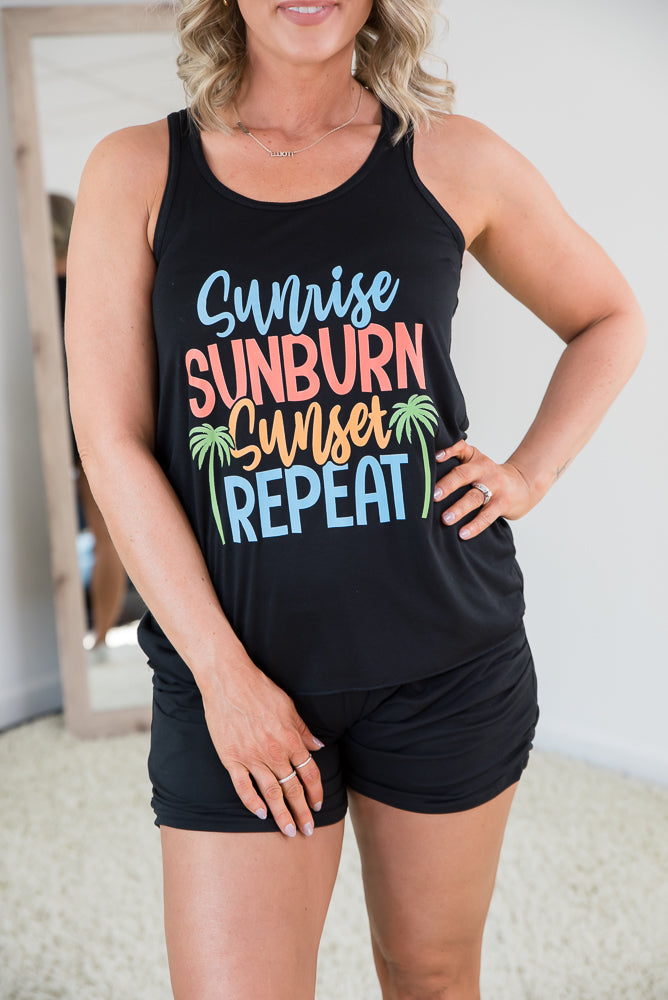 Sunrise Sunburn Sunset Repeat Tank-BT Graphic Tee-Inspired by Justeen-Women's Clothing Boutique