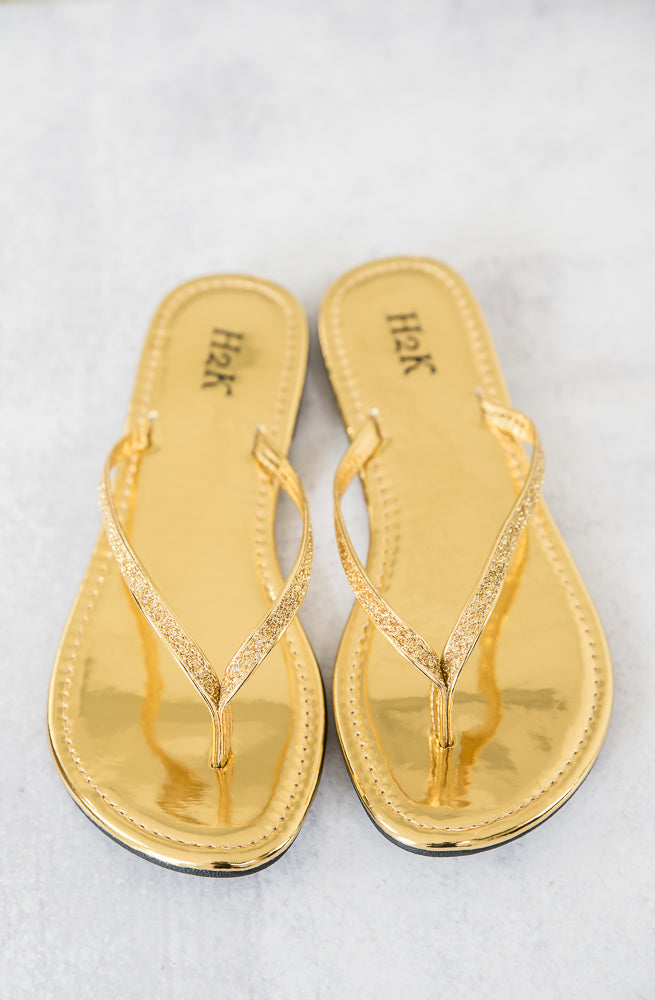 Sassy Sandals in Gold-H2K-Inspired by Justeen-Women's Clothing Boutique