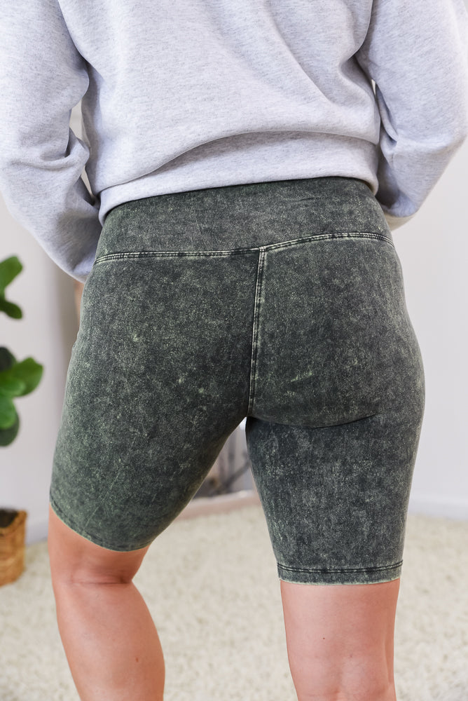 My Mineral Wash Bermuda Leggings-Zenana-Inspired by Justeen-Women's Clothing Boutique