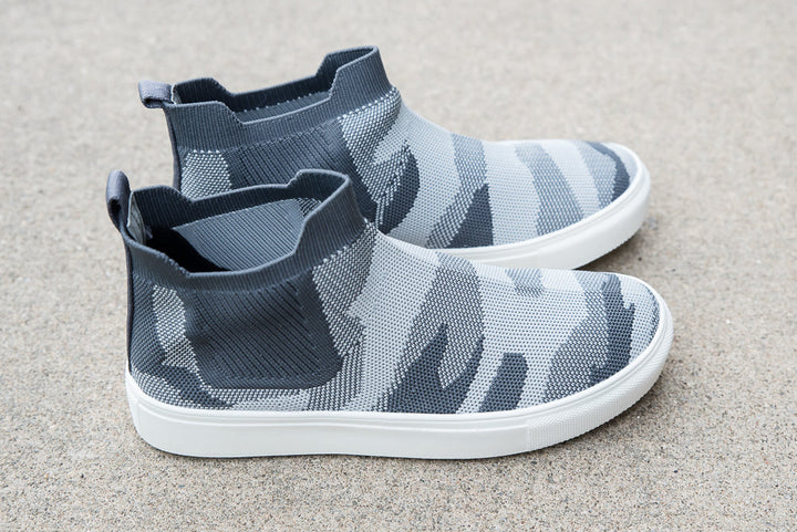 Bess Sneakers in Gray Camo-Very G-Inspired by Justeen-Women's Clothing Boutique