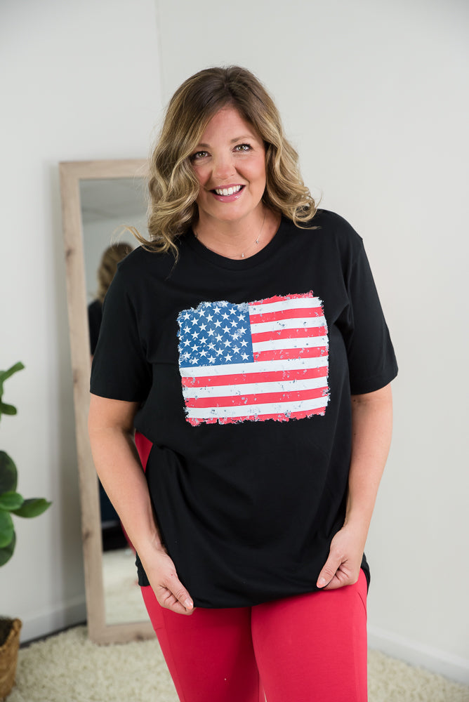 The American Flag Tee-BT Graphic Tee-Inspired by Justeen-Women's Clothing Boutique