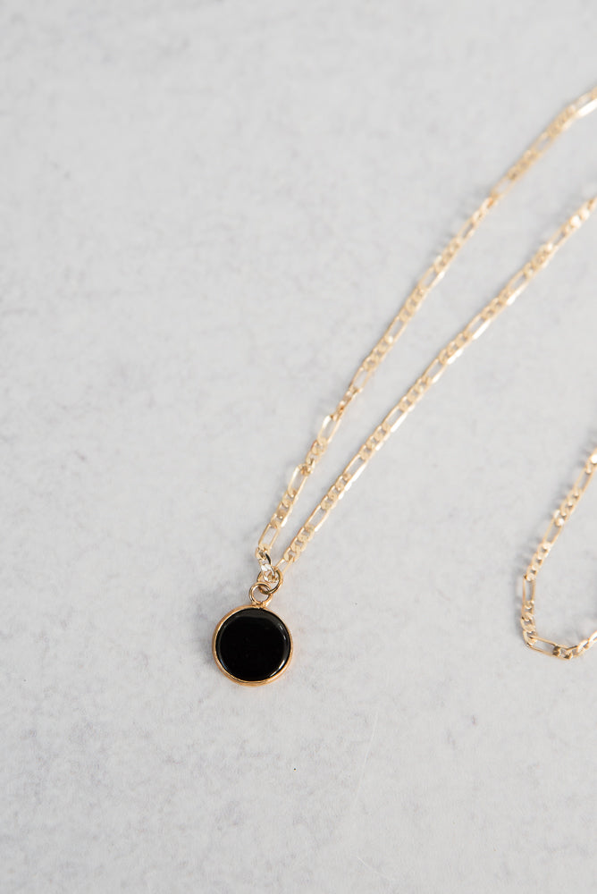 Point in Time Necklace in Black-Urbanista-Inspired by Justeen-Women's Clothing Boutique