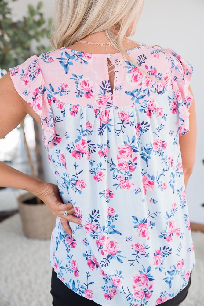 Sweet Florals Top-Andre by Unit-Inspired by Justeen-Women's Clothing Boutique