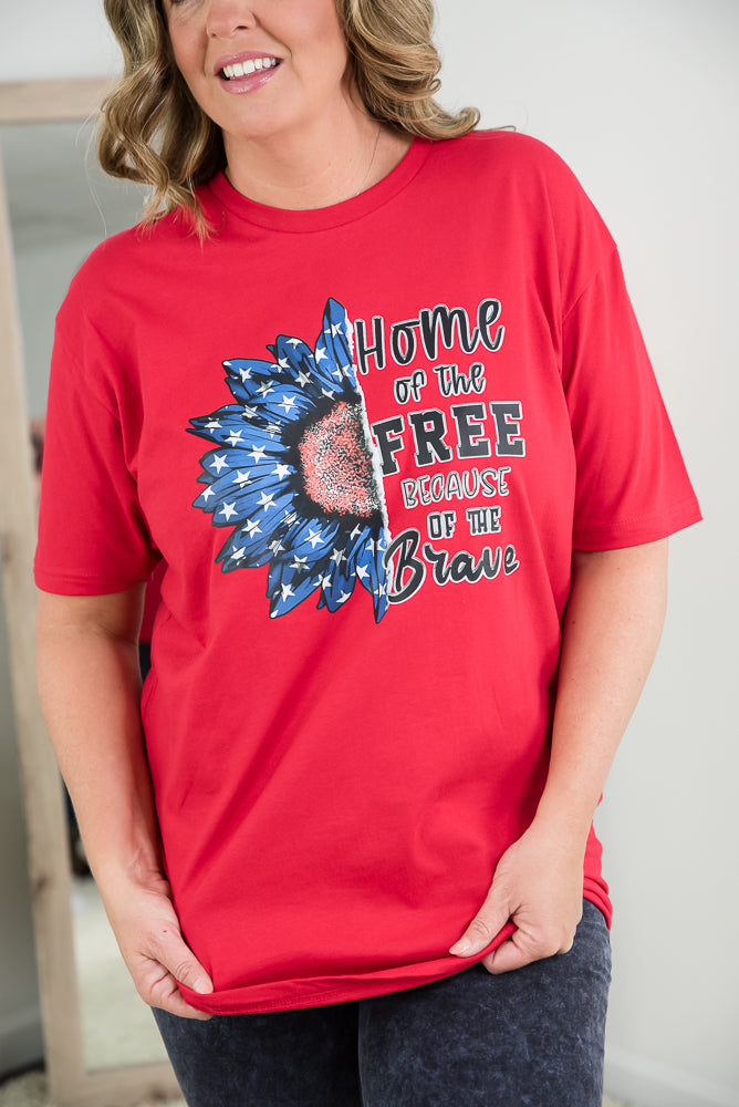 Home of the Free Tee-BT Graphic Tee-Inspired by Justeen-Women's Clothing Boutique