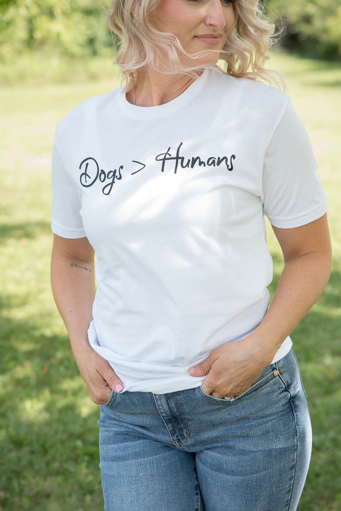 Dogs Over Humans Graphic Tee-BT Graphic Tee-Inspired by Justeen-Women's Clothing Boutique in Chicago, Illinois