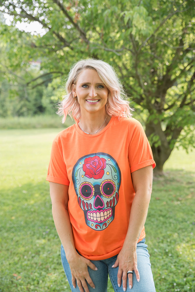 Sugar Skull Tee-YFW-Inspired by Justeen-Women's Clothing Boutique