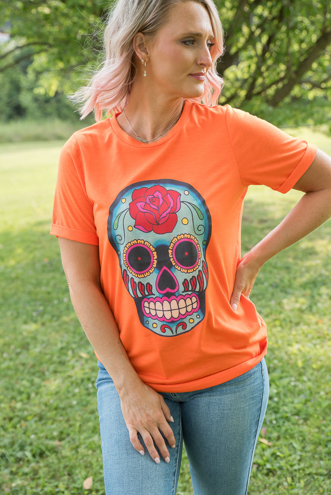 Sugar Skull Tee-YFW-Inspired by Justeen-Women's Clothing Boutique